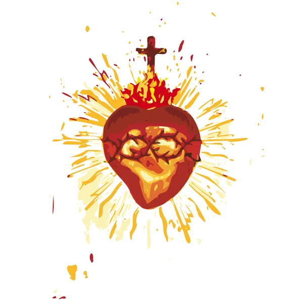 Sagrado corazón — Vector de stock