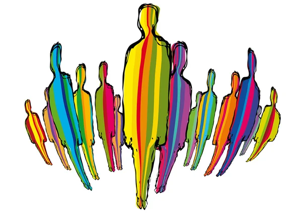Des gens colorés — Image vectorielle