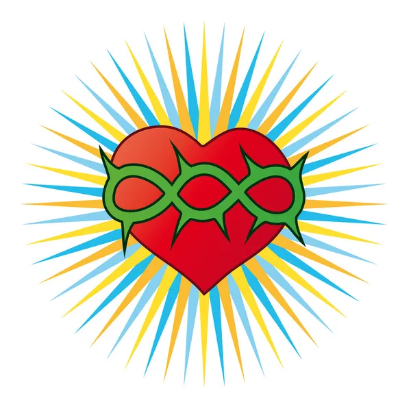 Heart, a Christian symbol — Stock Vector