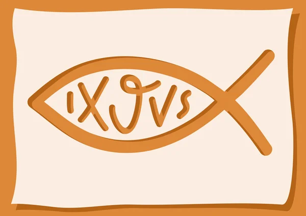 Balık, Hıristiyan sembolü — Stok Vektör