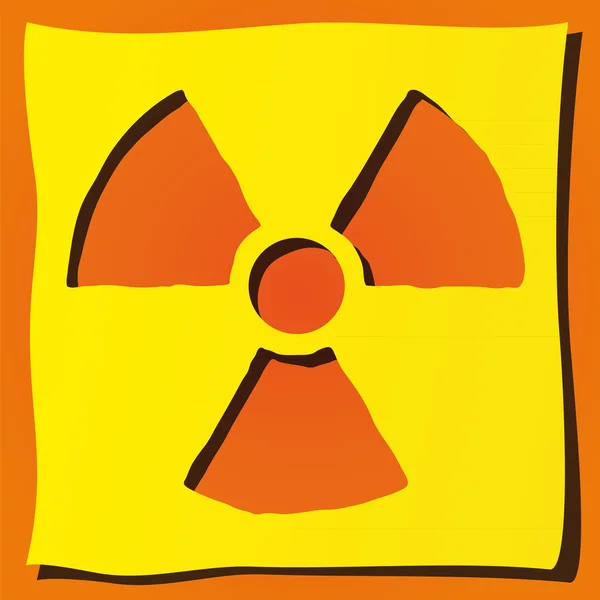 Simbol radioaktif - Stok Vektor