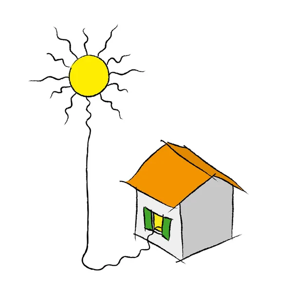 Energia solar — Vetor de Stock
