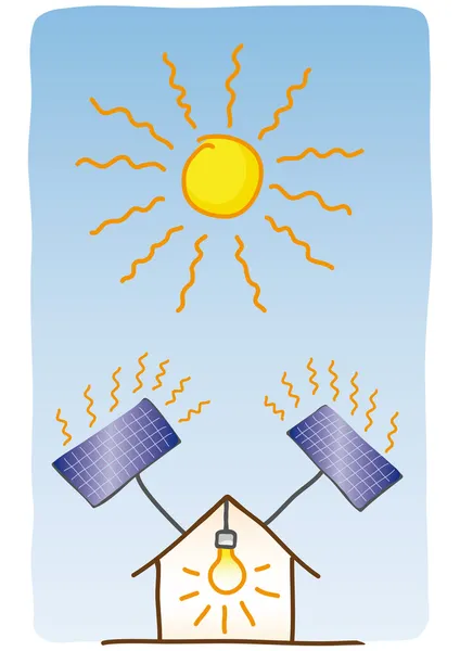 Güneş enerjisi — Stok Vektör