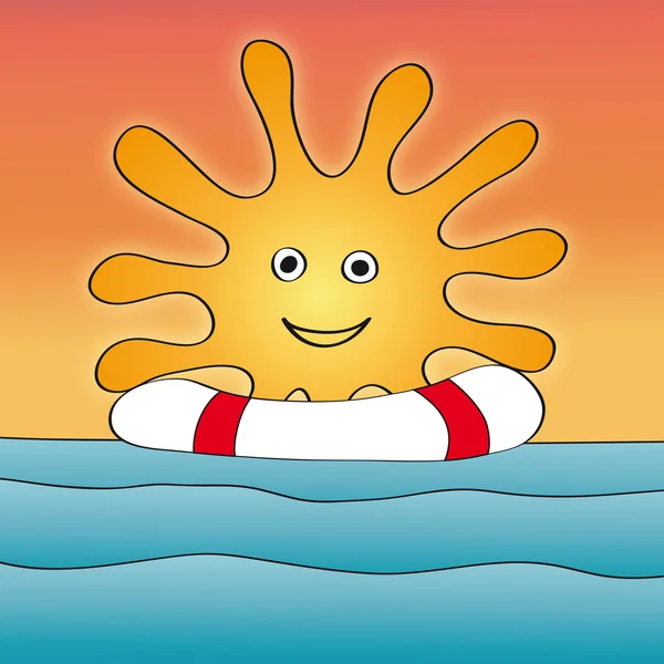 Море і сонце — стоковий вектор