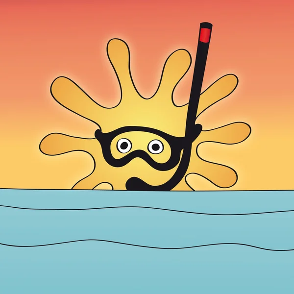Moře a slunce — Stockový vektor