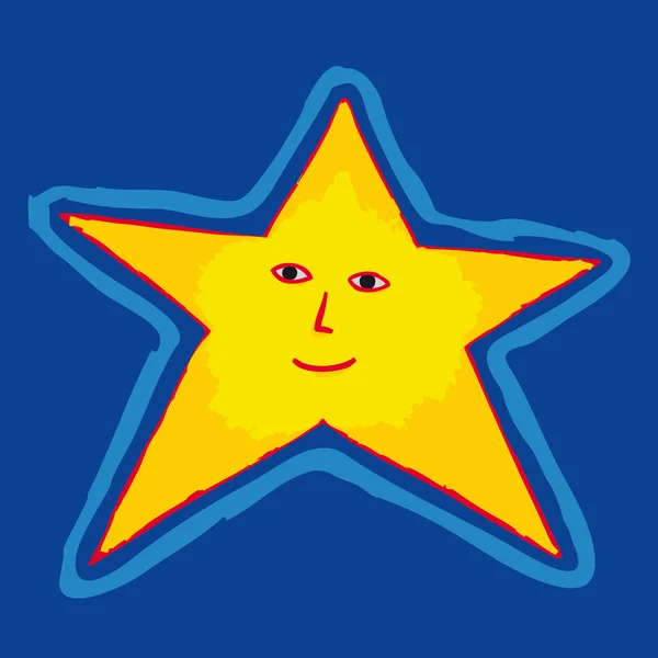 Estrella pintada — Vector de stock
