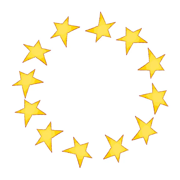 Sterne im Kreis — Stockvektor