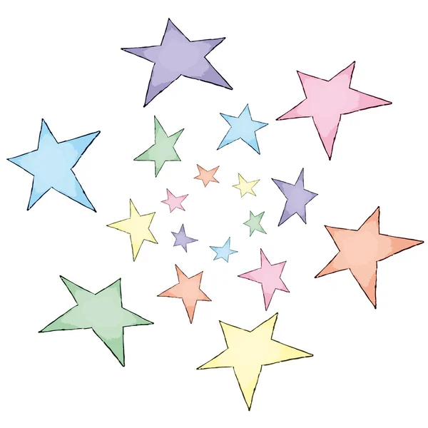 Estrelas coloridas —  Vetores de Stock