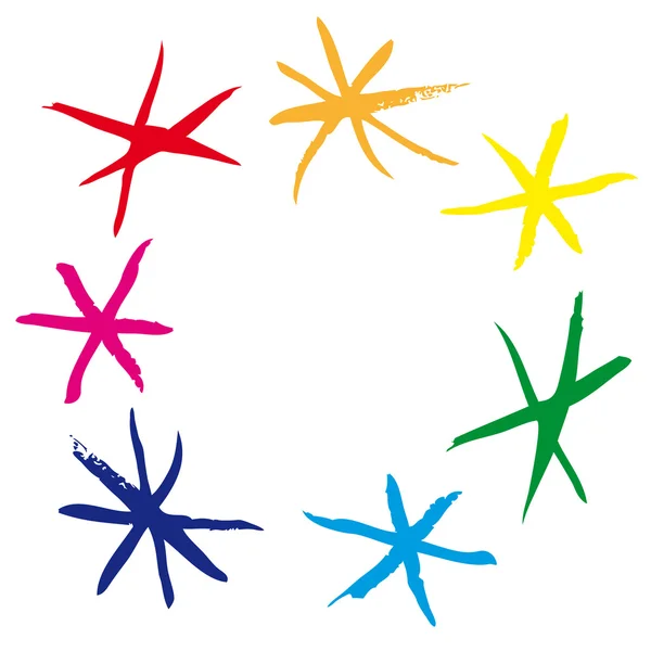 Étoiles colorées — Image vectorielle