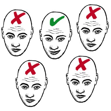 Face selected clipart