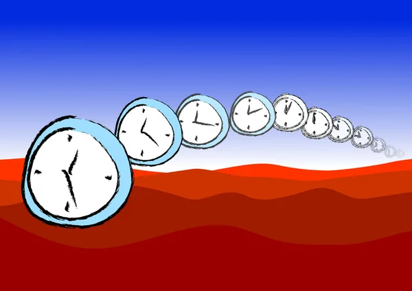Horloges surrealistisch — Stockvector