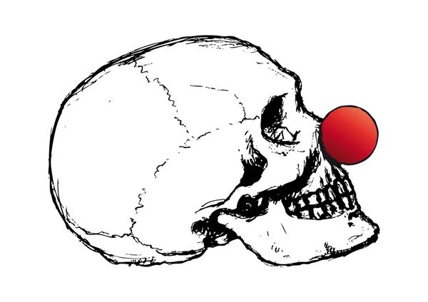 Clown skull — Stock Vector