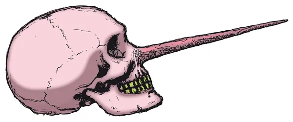 Cráneo de Pinocho — Stok Vektör