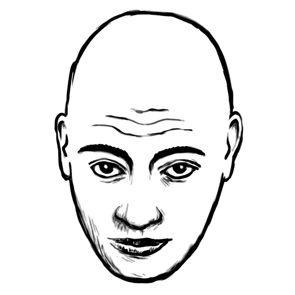 Bald face — Stock Vector