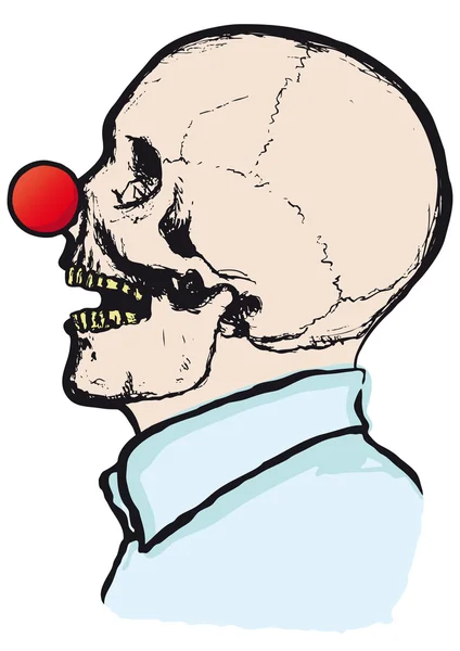 Clown skull — Stock Vector