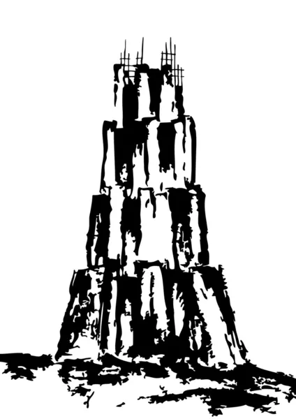 Torre di Babele — Vettoriale Stock
