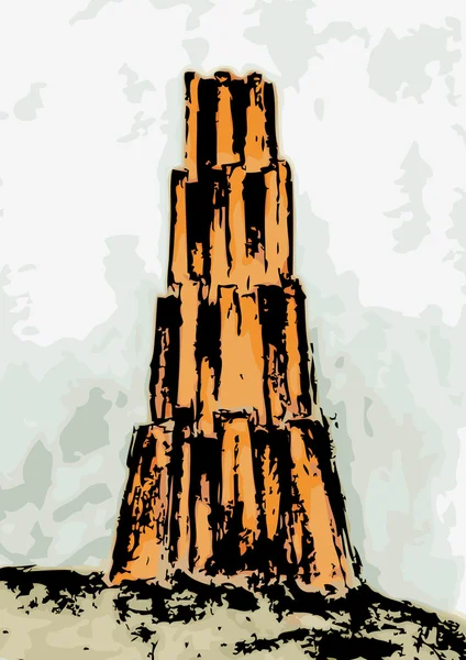 Torre di Babele — Vettoriale Stock