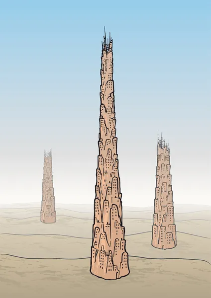 Věž babel — Stockový vektor