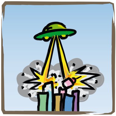 UFO that destroyed clipart