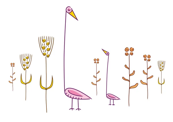 奇妙な鳥 — ストックベクタ