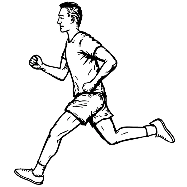 Running man — Stock Vector