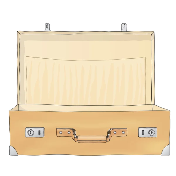 Nyissa meg a bőrönd — Stock Vector