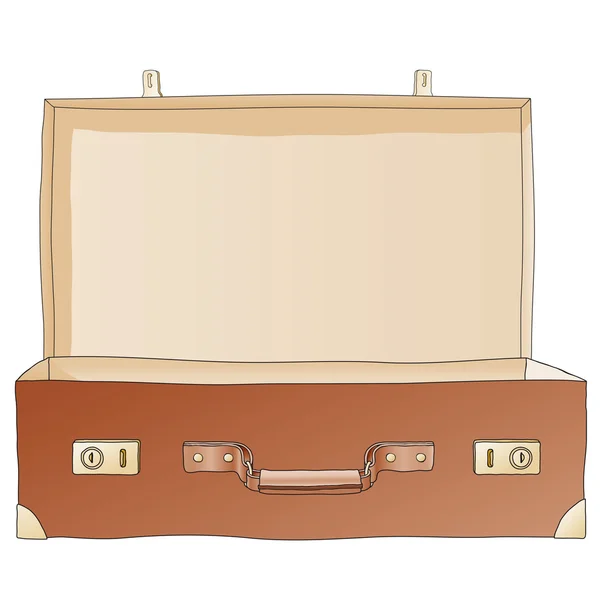 Open koffer — Stockvector