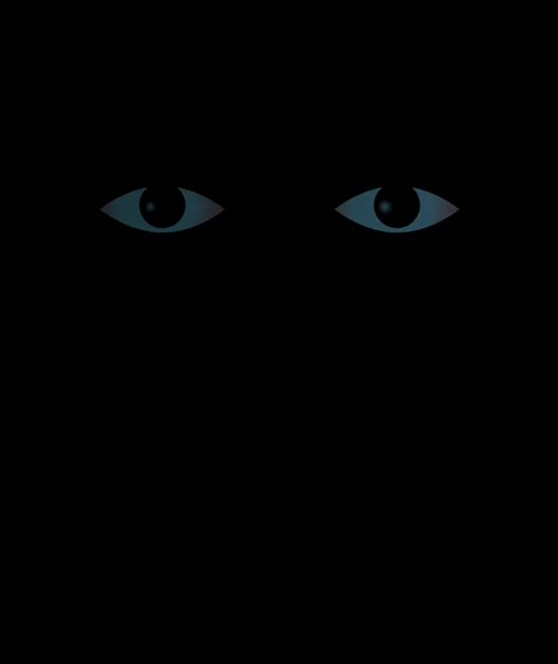 Visage dans le noir — Image vectorielle