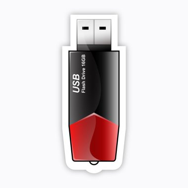 USB flash sürücü.