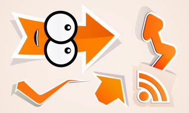 Arrows and rss. clipart