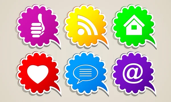 Abstract icons for Internet. — Stock Vector