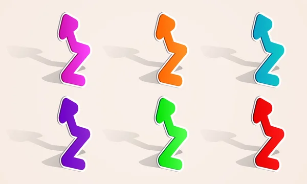 Flèches, pointeurs (ensemble coloré ). — Image vectorielle
