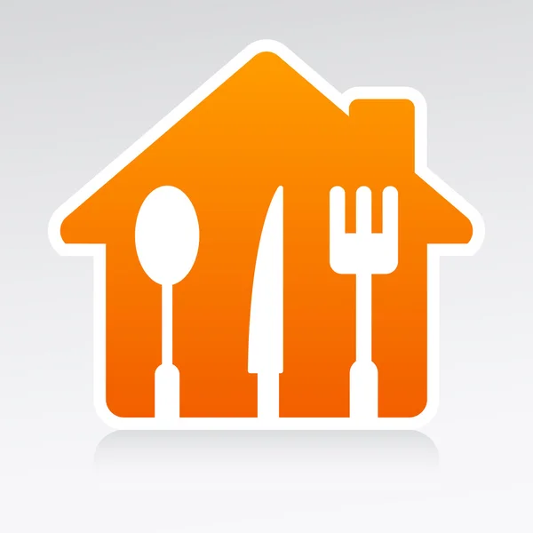 Badge House service de restaurant . — Image vectorielle