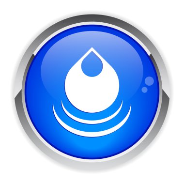 Bouton internet drop of water icon. clipart