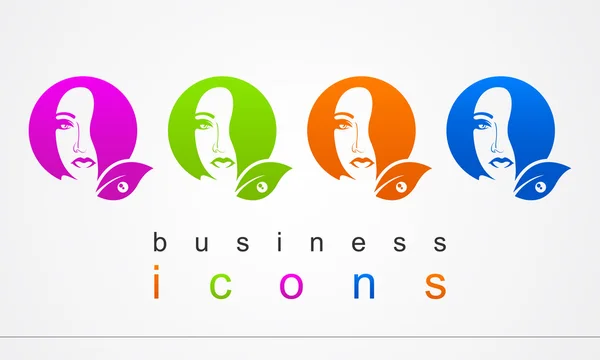 Business logo beautysalon. — Stockvector