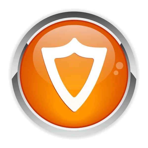 Bouton internet bouclier protección de seguridad . — Vector de stock