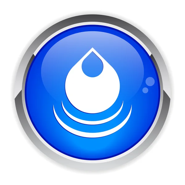 Bouton internet druppel water pictogram. — Stockvector