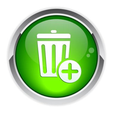 Bouton internet poubelle simgesi.