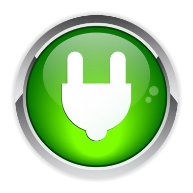 Bouton internet prise electric power. clipart