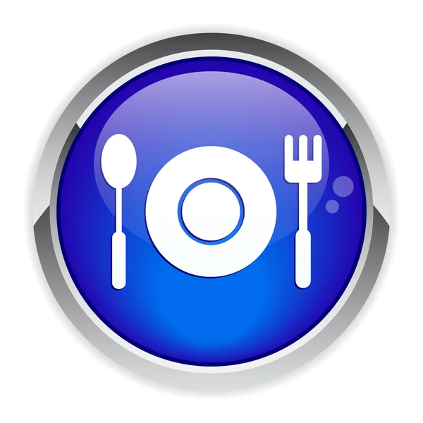 Restaurant internet Bouton . — Image vectorielle