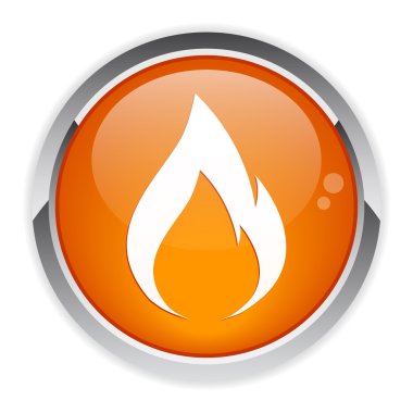 Button fire icon clipart