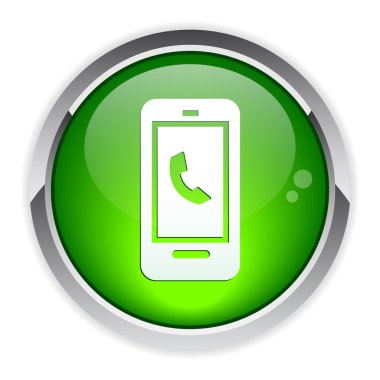 Button Internet phone. clipart