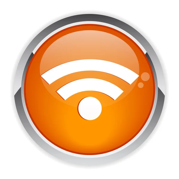 Internet wifi Bouton . — Vettoriale Stock