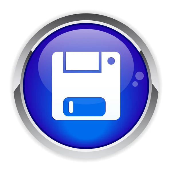 Bouton web disquette sauvegarde. — Stok Vektör
