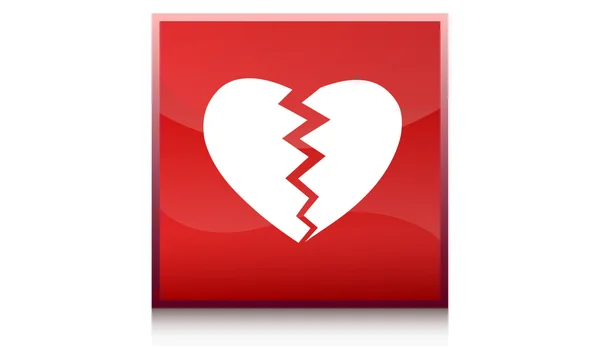 Brustet hjärta — Stock vektor