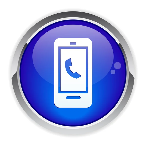 Botón icono del teléfono de Internet . — Vector de stock