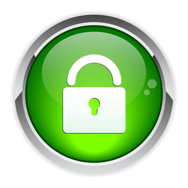 Botón Seguridad en Internet . — Vector de stock