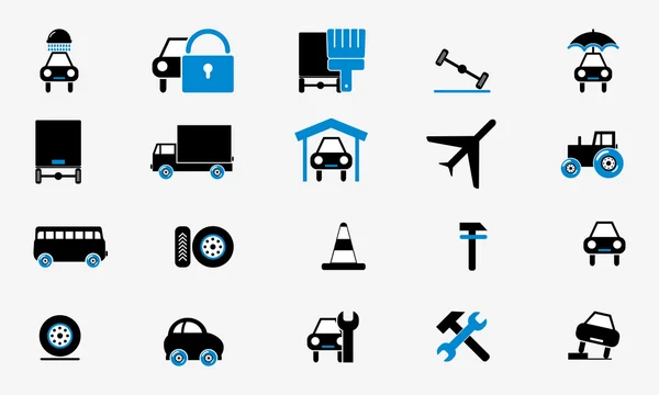 Collection cars icons. — Stock Vector