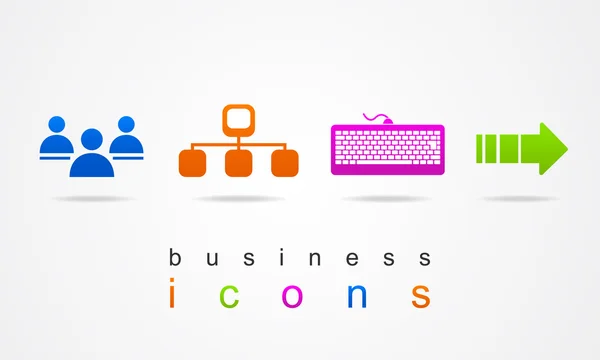 stock vector Colorful set of business icons.