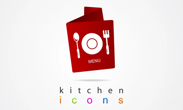 Ontwerp keuken menu. — Stockvector